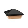 Deckorators 3 in. H X 4 in. W Black Wood Post Cap 72396